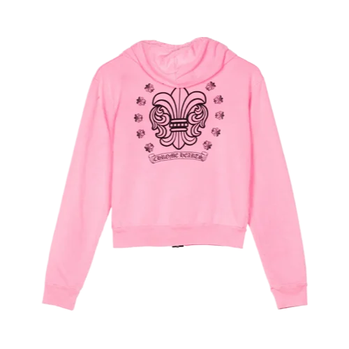 Chrome Hearts Logo Girl Pink Hoodie