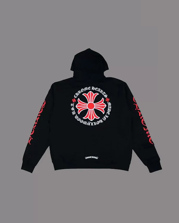 Chrome Hearts Made In Hollywood Plus Cross Zip Up Hoodie – Black