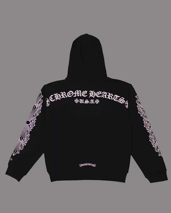 Chrome Hearts Matty Boy Shoulder Logo Hoodie – Black