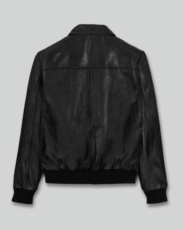 Classic Bomber Leather Jacket