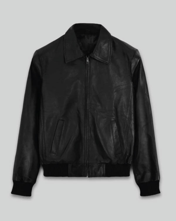 Classic Bomber Leather Jacket