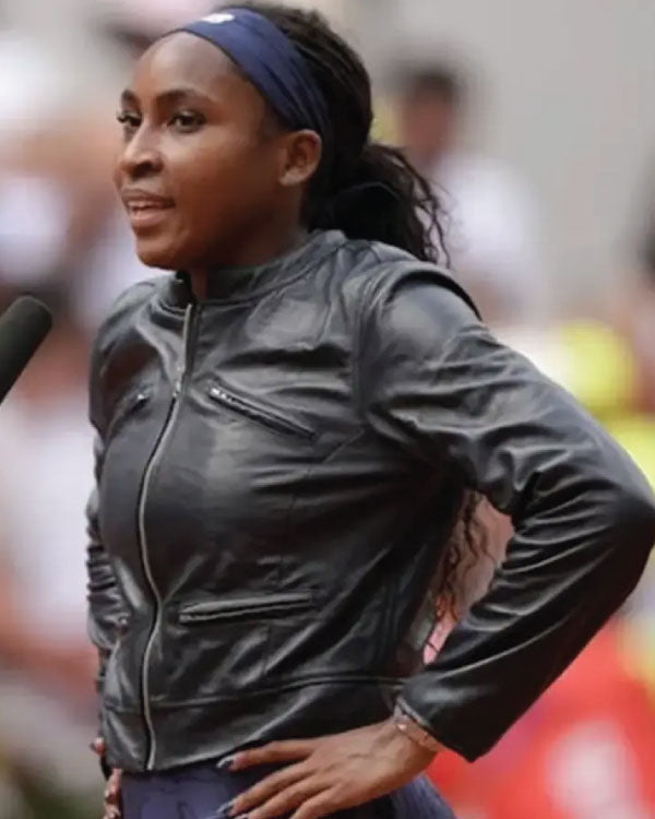 Coco Gauff Leather Jacket