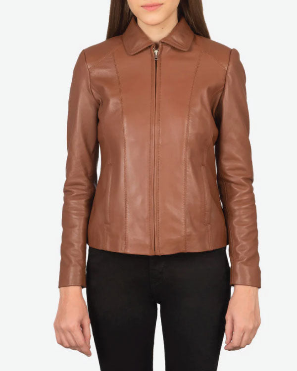 Colette Brown Leather Jacket