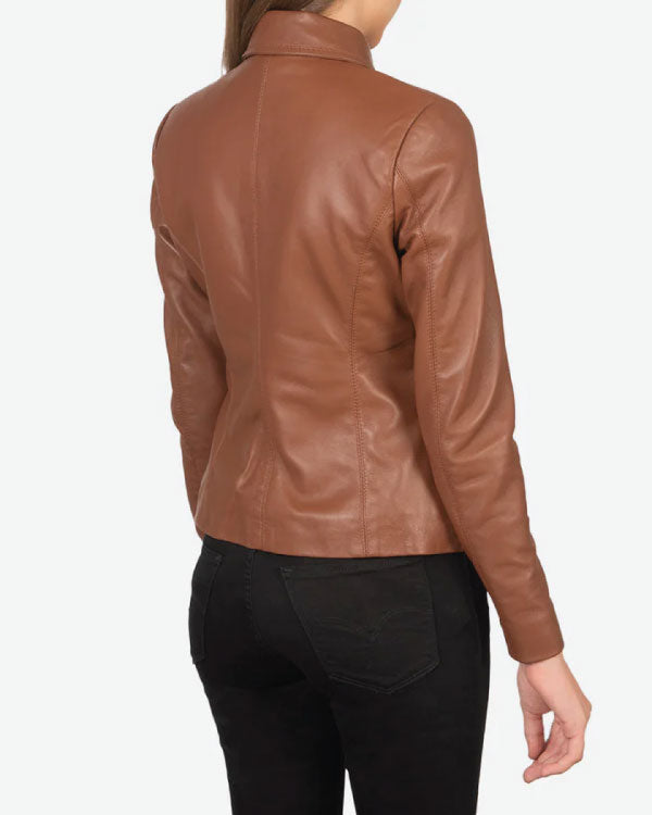 Colette Brown Leather Jacket