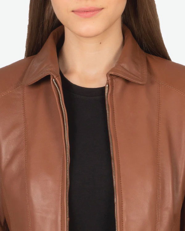 Colette Brown Leather Jacket