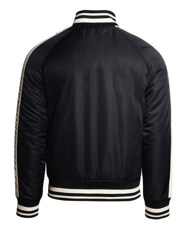 Collingwood Magpies Vintage Black Bomber Full-Zip Jacket