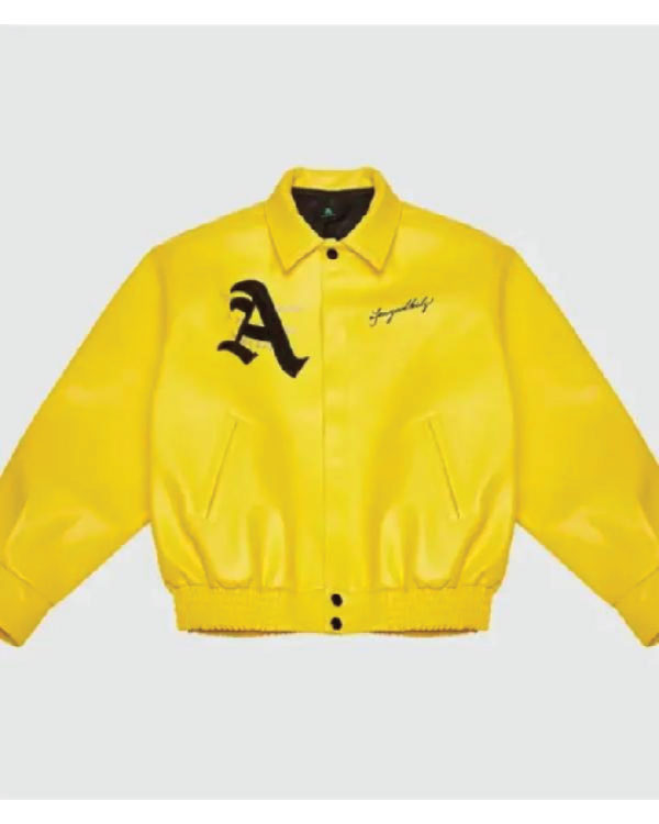 DONCARE AFGK Ferrari Yellow Leather Jacket