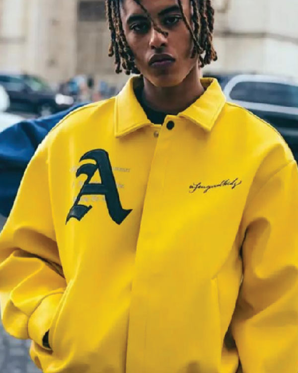 DONCARE AFGK Ferrari Yellow Leather Jacket