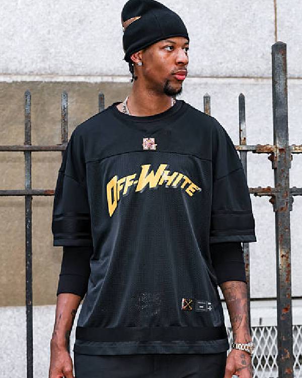 Dalen Terry Off-White fashion Show Black Graphic Shirt