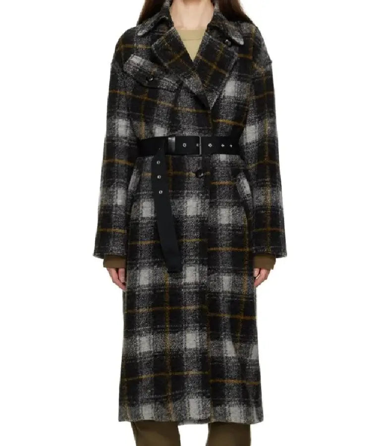 Dark Matter Jennifer Connelly Checked Plaid Coat