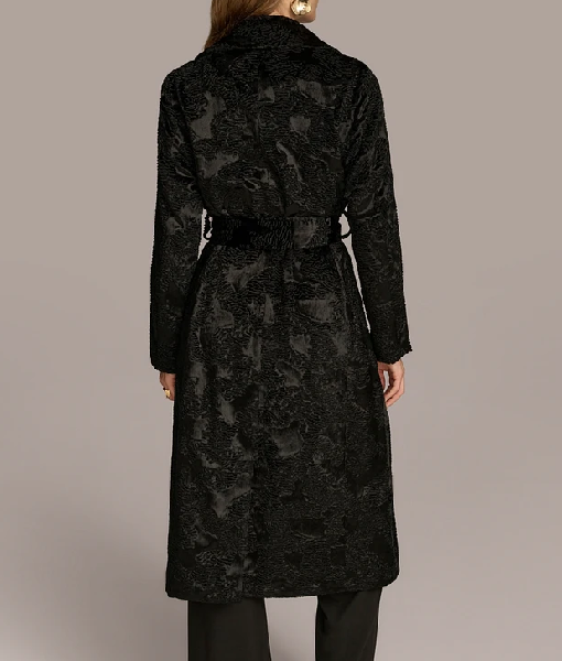 Greys Anatomy S21 Debbie Allen Black Fur Coat