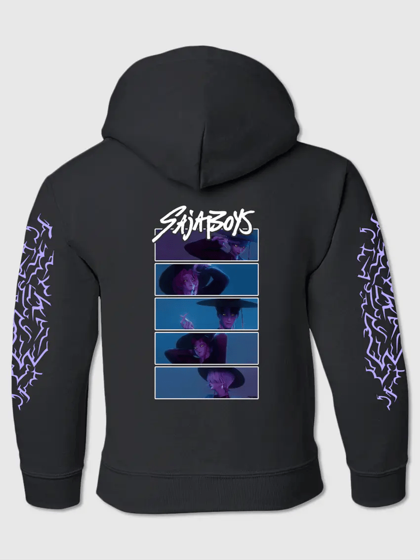 KPop Demon Hunters Saja Boys Glow in the Dark Kids Hoodie