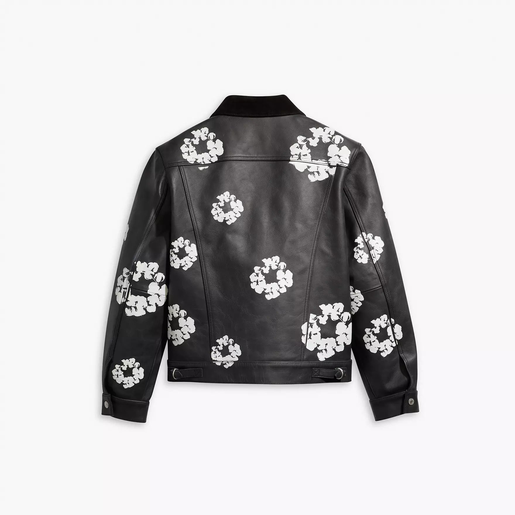 Denim Tears Leather Cotton Wreath Type-3 Jacket Black