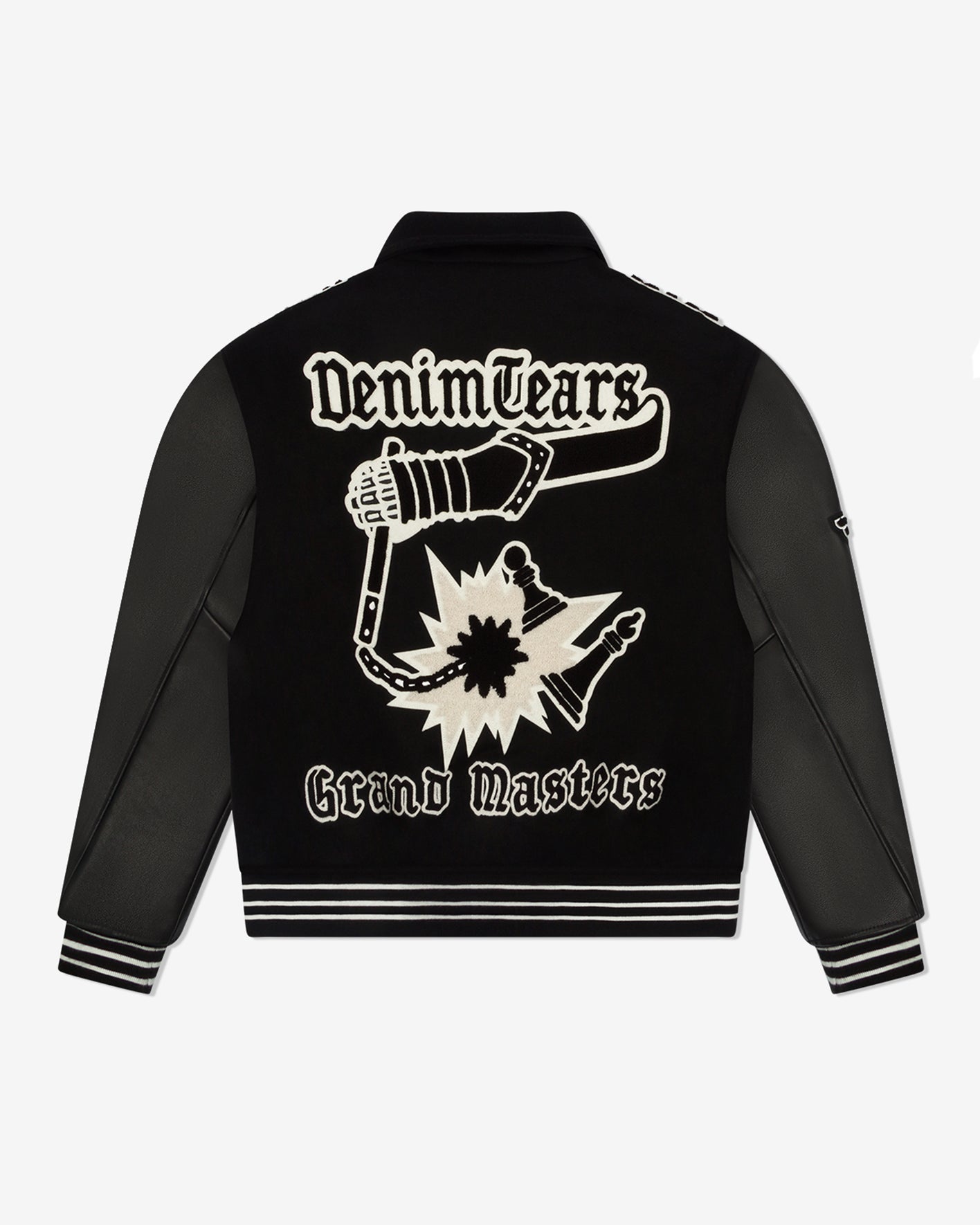 DenimTearsMen_sGrandMasterVarsityJacketsBlack