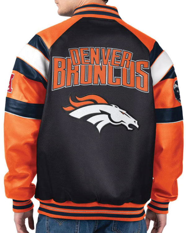 Denver Broncos G-III Faux Varsity Leather Jacket