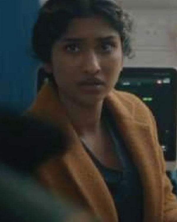 Doctor Who S15 Belinda Chandra Golden Coat