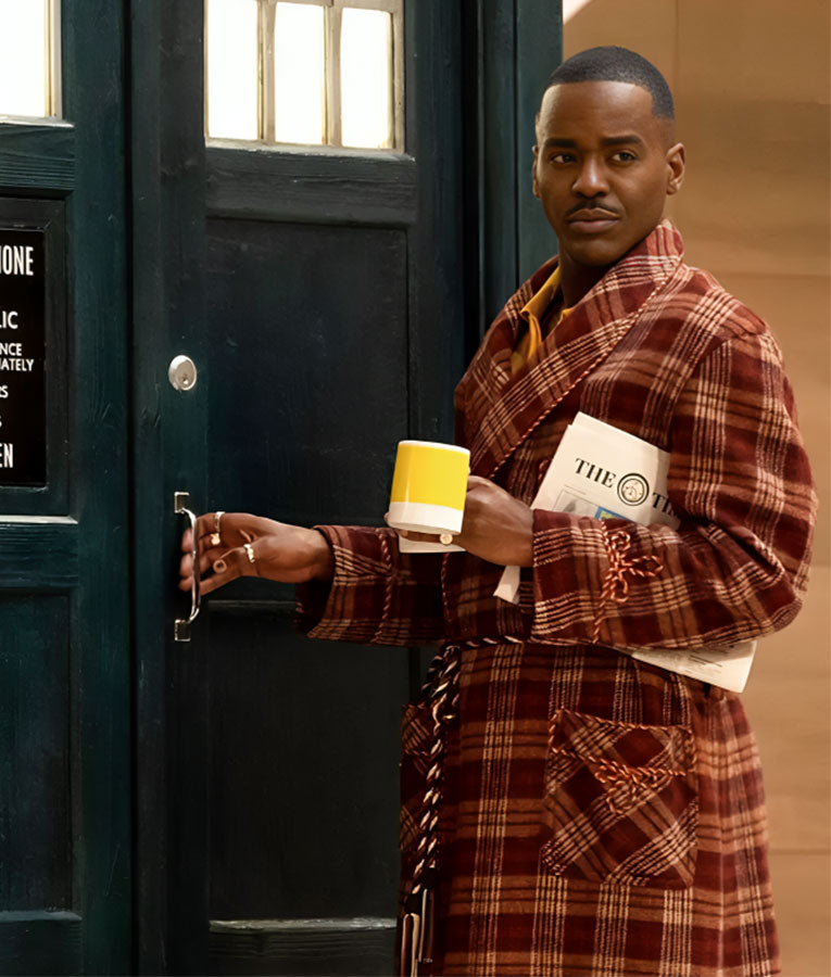 Doctor Who S02 Ncuti Gatwa Plaid Robe