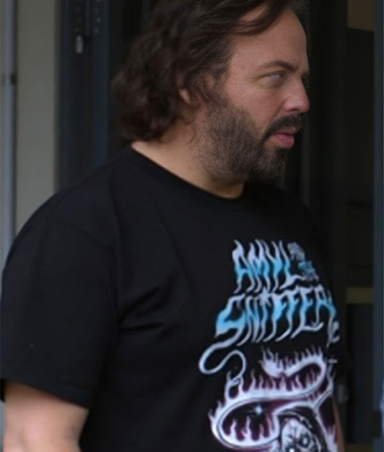 Bump S5 Angus Sampson Black Graphics T-Shirt