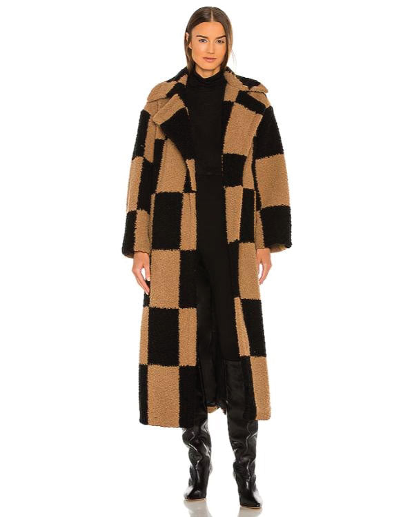 Down Home Fab S03 Chelsea DeBoer Beige & Black Checkered Coat