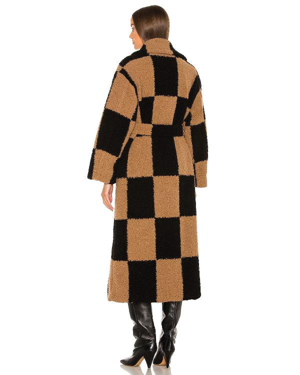 Down Home Fab S03 Chelsea DeBoer Beige & Black Checkered Coat