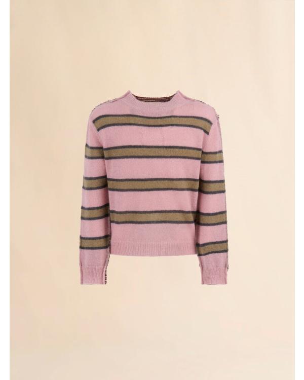 Drew Barrymore Show Channing Tatum Pink Striped Sweater