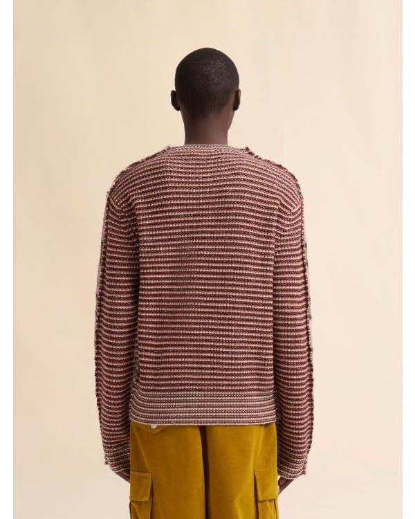 Drew Barrymore Show Channing Tatum Pink Striped Sweater