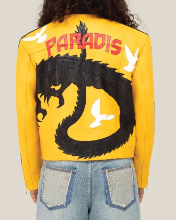 Dua Lipa Buenos Aires 2025 Dragon Leather Jacket