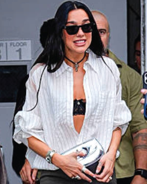 Dua Lipa NYC White Shirt