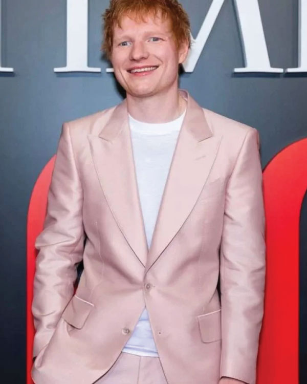 Ed Sheeran 2025 Time100 Gala Pink Blazer