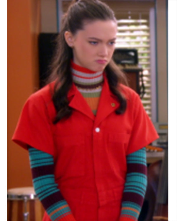 Electric Bloom Ruby Marino Multicolor Striped Turtleneck Sweater