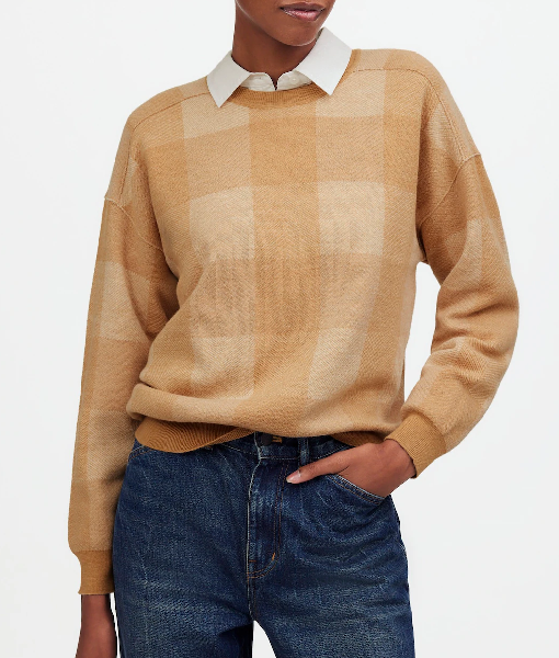 Elsbeth S02 Barb Wool Plaid Sweater