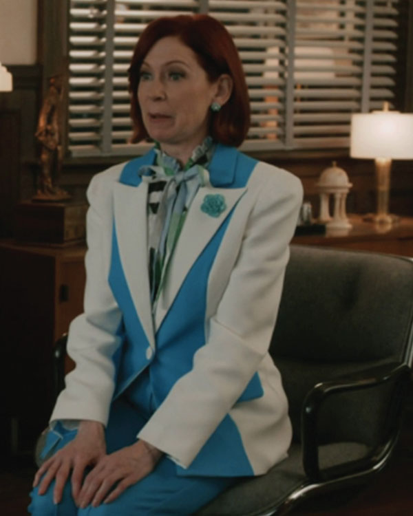 Elsbeth S03 Carrie Preston Blue & White Colorblock Blazer