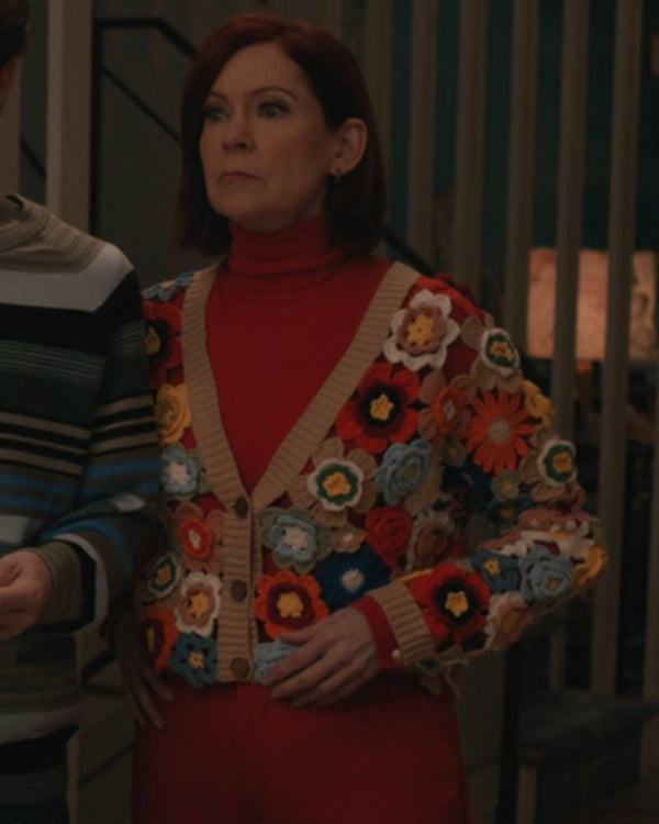Elsbeth S03 Carrie Preston Cropped Crochet Cardigan