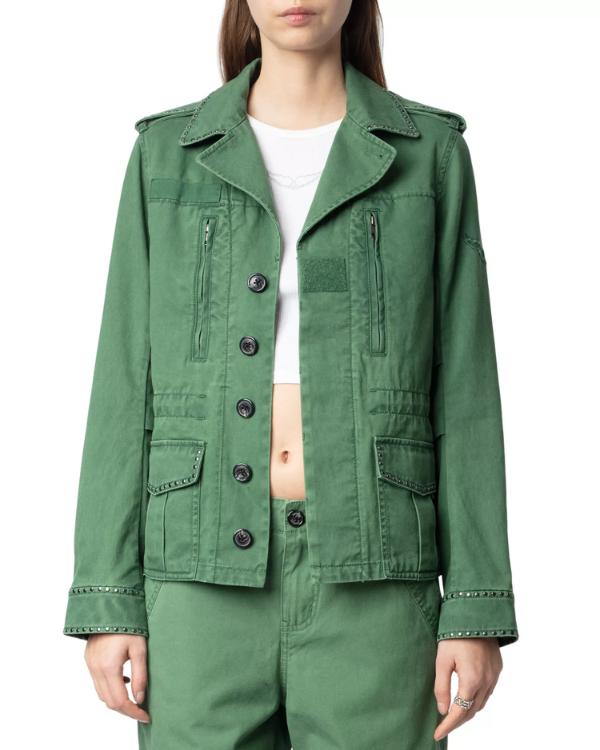 Elsbeth S03 Kathy Griffin Green Button Down Jacket