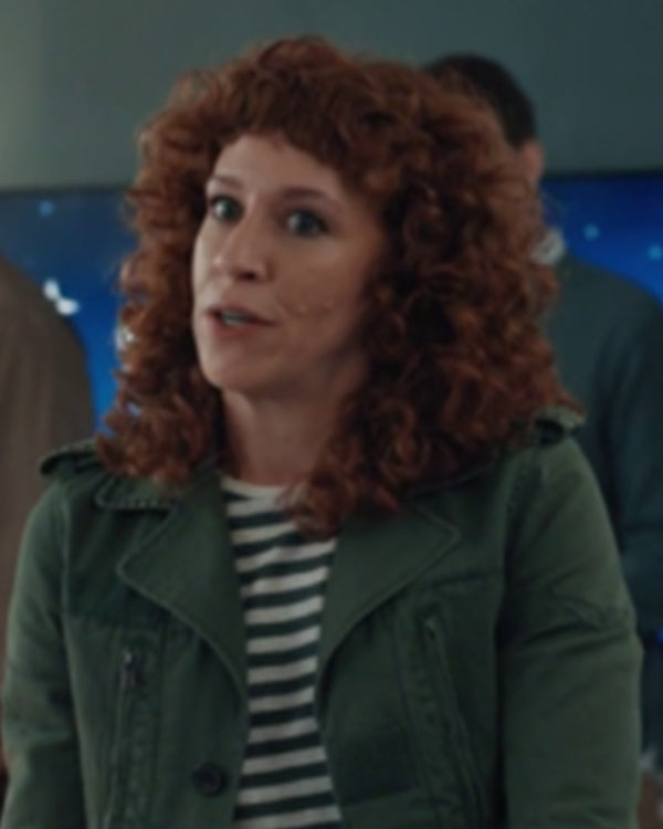 Elsbeth S03 Kathy Griffin Green Button Down Jacket