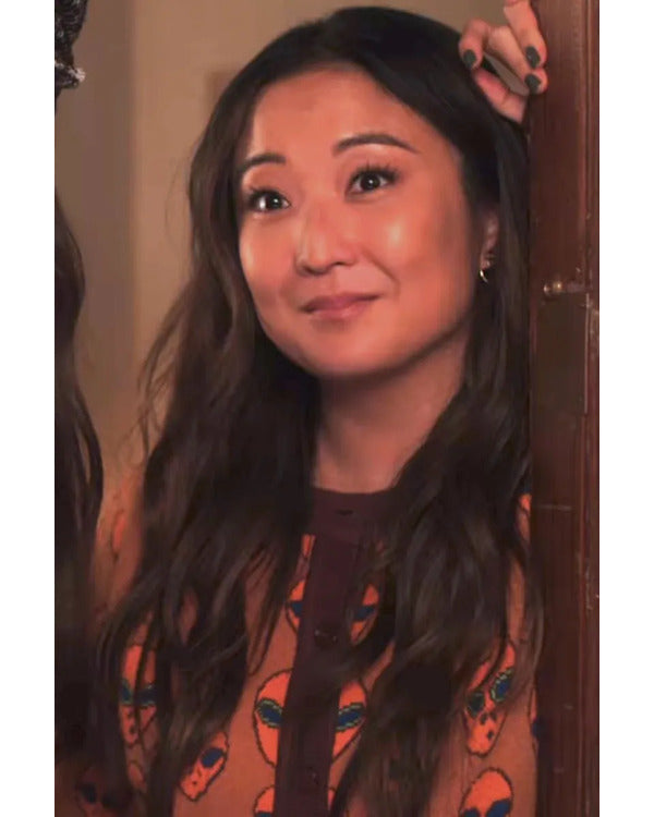 Emily In Paris S04 Ashley Park Orange Alien Cardigan
