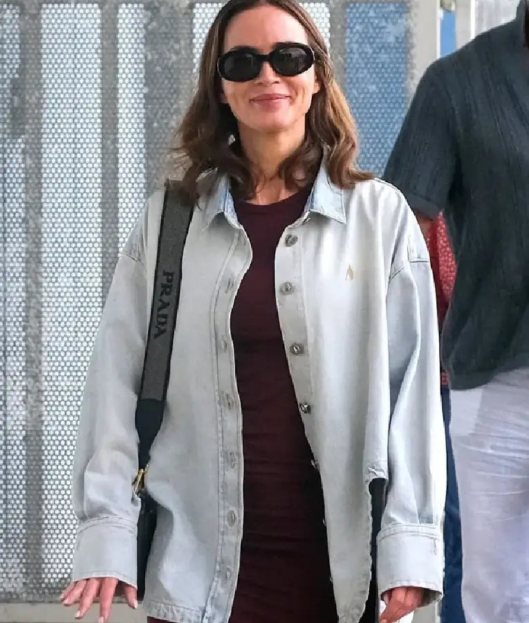 Emily Blunt The 82nd Venice International Film Festival Denim Shirt