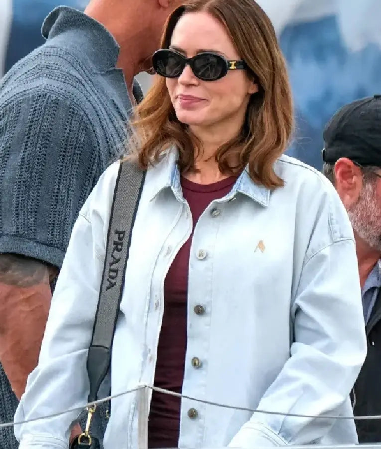 Emily Blunt The 82nd Venice International Film Festival Denim Shirt