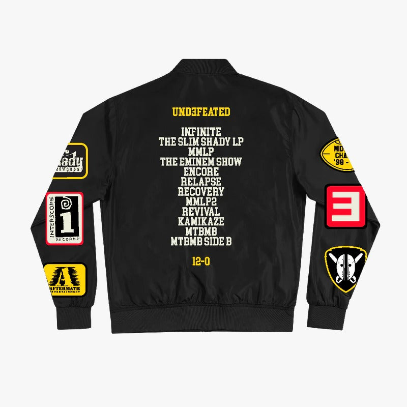 Eminem Shady Football Lightweight Black Bomber Jacket