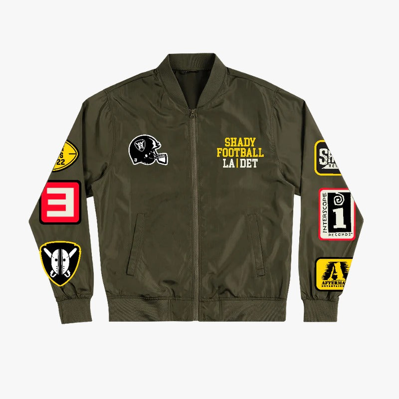 Eminem Shady Football Lightweight Green Bomber Jacket