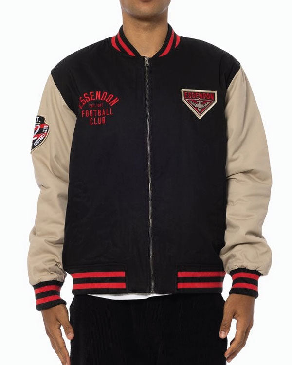 Essendon Bombers Lock Up Varsity Cotton Jacket