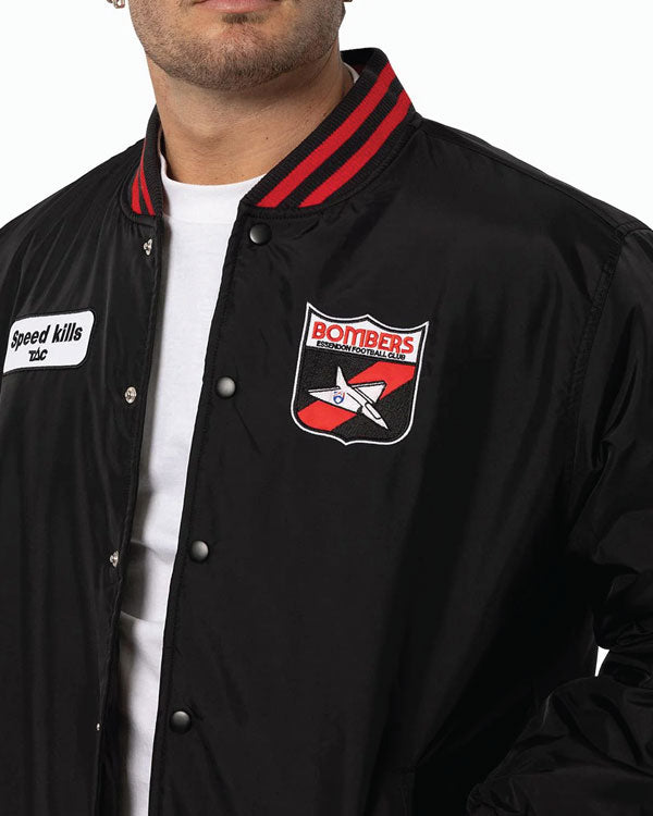 Essendon Bombers Team Black Bomber Jacket
