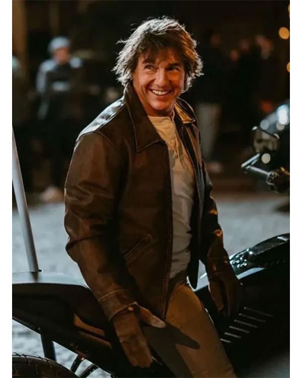 Mission Impossible The Final Reckoning Tom Cruise Leather Jacket