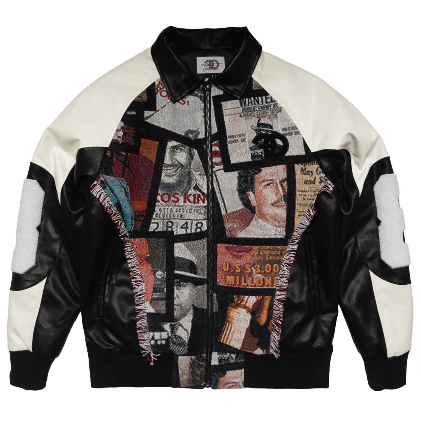 F1028Narco8BallBlackVarsityJacket