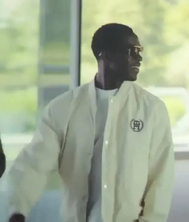 F1 The Movie Damson Idris White Bomber Jacket