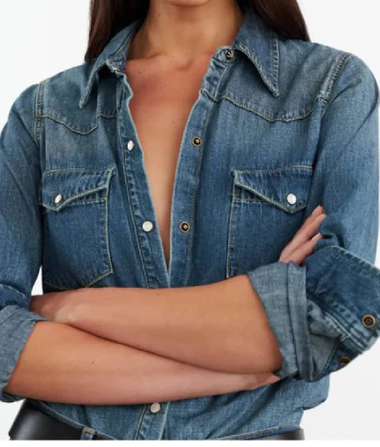 FBI Most Wanted S06 Nina Chase Denim Shirt