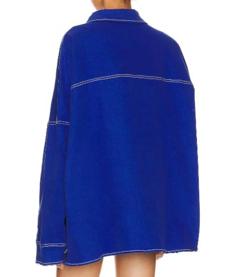 FOREVER 2025 Lovie Simone Blue Oversize Denim Jacket