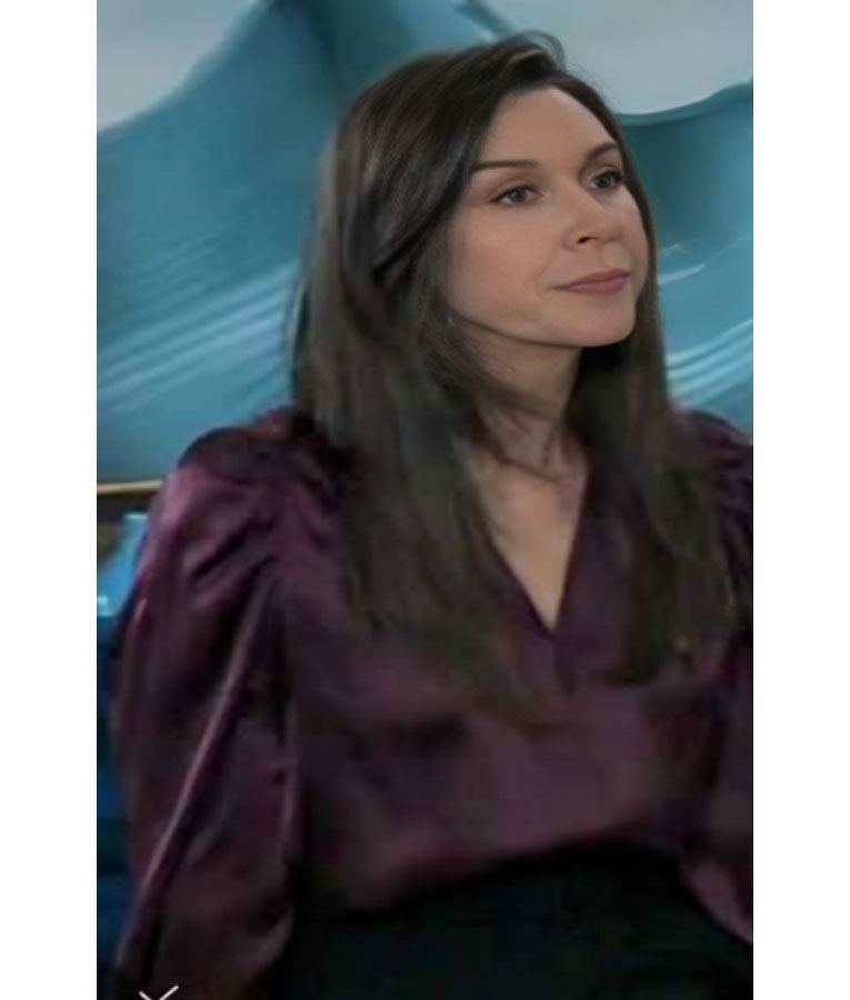 General Hospital Anna Devane Silk Satin Shirt