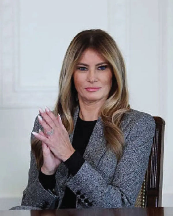 First Lady Melania Trump Grey Blazer