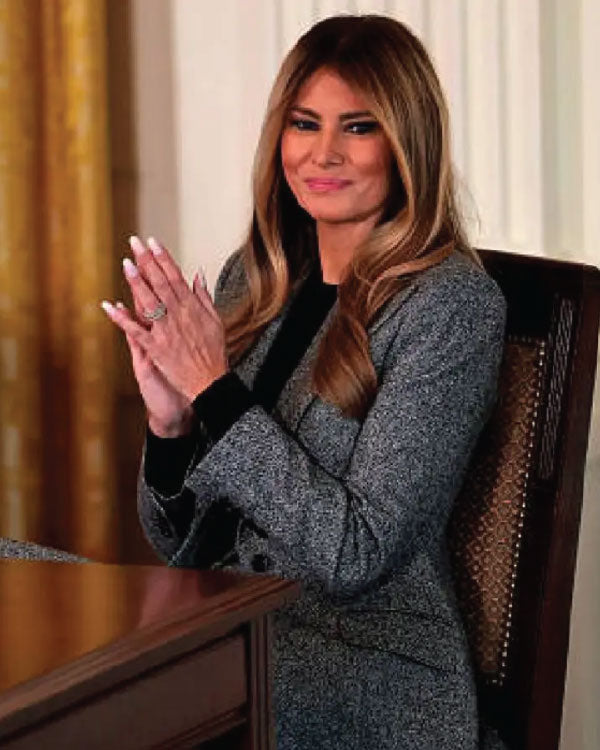First Lady Melania Trump Grey Blazer